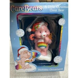 2004 Pink A Little Christmas Cheer Bear Care Bears Holiday Ornament NIB Rare